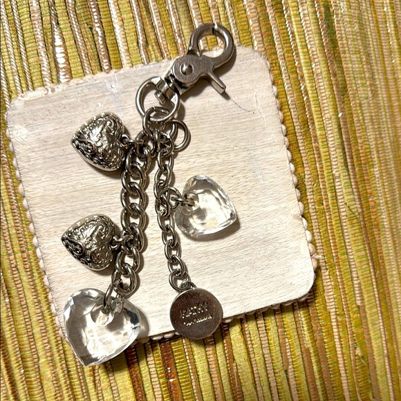 Accessories - 184.  Silver Heart Charm Keychain by Kathy Van Zealand